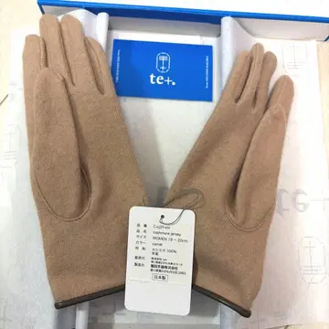 택 포함 새상품 te+ 캐시미어 100% 장갑 카멜 19-20cm 일본제