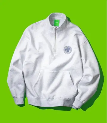 HUF 하프 지퍼 맨투맨