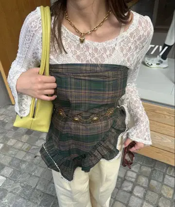 [ CIAOPANIC ] 멀티 WAY 프릴 빅 스카프 그린