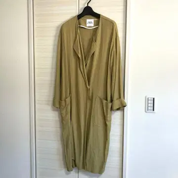 미사용 ZARA 린넨, 레이온 롱 자켓