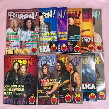 BURRN! 번 음악 잡지 1997년 12권 세트 헤비메탈 하드 록