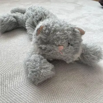 고양이 그레이 푹신푹신 봉제 인형 쇼와 레트로