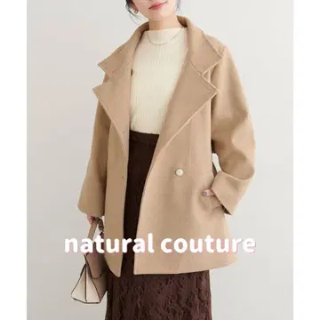 [택 포함 새상품] 내추럴 꾸뛰르 ako 스탠드 카라 미들 기장 코트