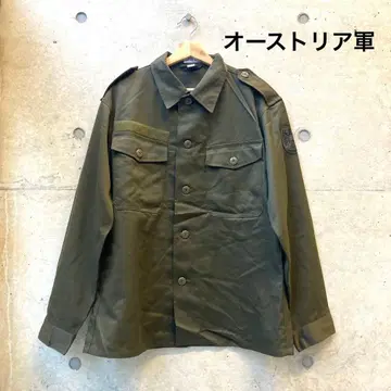오스트리아군 필드 셔츠 밀리터리 카키 그린 XL