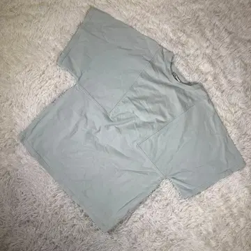 고품질 코토리카 [ F ] 오버 사이즈 반팔 코튼 T셔츠 라이트 블루