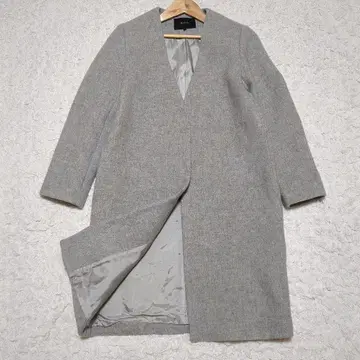 allureville 노카라 울 코트 아우터 M 그레이