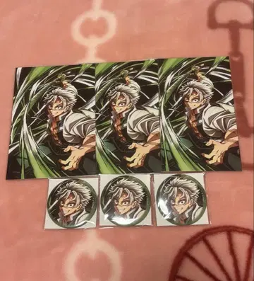 귀멸의 칼날 시나즈가와 사네미 전 집중전 캔뱃지 엽서