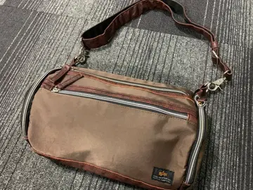 새상품급 ALPHA 알파 브라운 나일론 숄더백