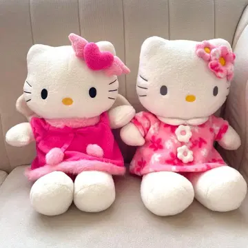 헬로키티 엔젤 키티 카오하나 봉제 인형 당시물 헤이세이 레트로
