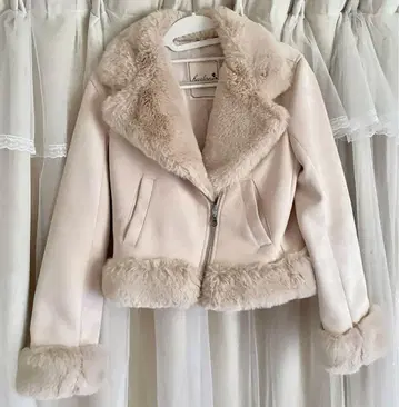 Burlone 인조 모피 자켓 핑크 M