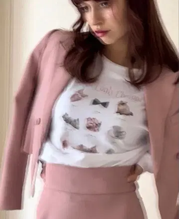 chaton girl long tee ''white''