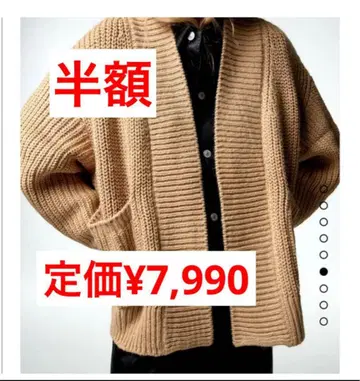 [새상품급] ZARA 오버 사이즈 니트 가디건 베이지 2