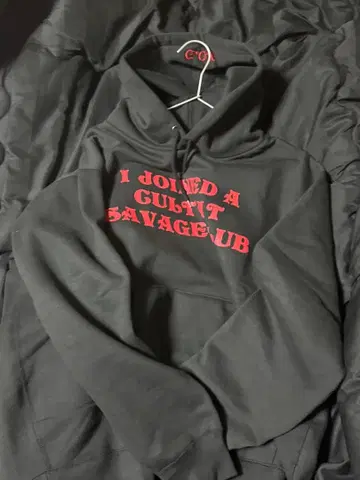 SAVAGE CLUB 후드티 XL 블랙 한정판