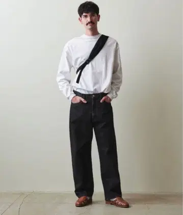 Steven Alan 13.5oz 5 포켓 배기 테이퍼드 데님