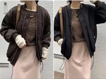 새상품 DOUDOU 리버서블 MA-1 브라운 블랙 ma-1