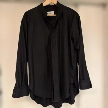 WEWILL 블랙 긴팔 셔츠 울