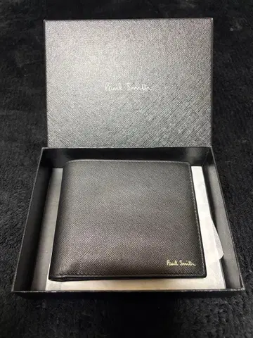 Paul Smith 블랙 가죽 접이식 지갑