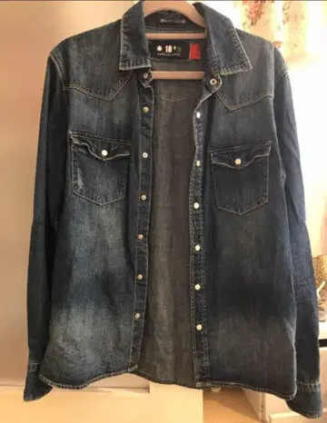 NANO UNIVERSE 다크 데님 긴팔 셔츠