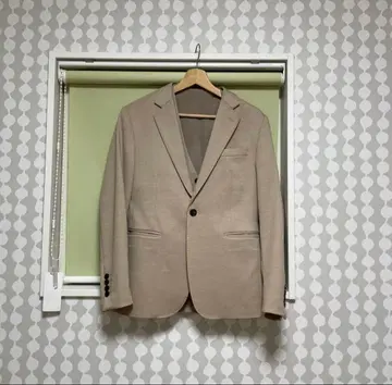 Wenergy 베이지 자켓 베스트 팬츠 세트