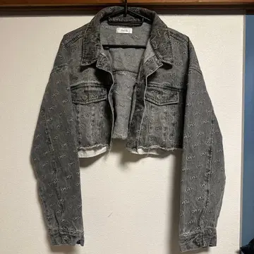 DRCH 그레이 크롭 데님 자켓