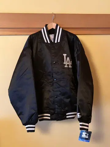 Starter LA 로고 바시티 자켓 블랙 M 사이즈 미사용 데드스탁