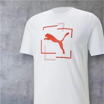 새상품 푸마 PUMA CAT 남성용 화이트 흰색 반팔 T셔츠