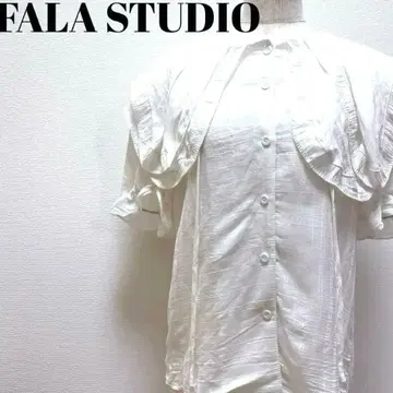 FALA.STUDIO 프릴 달린 화이트 셔츠 [ 50 ]