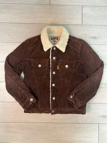 EDWIN 보아 카라 부착 데님 자켓