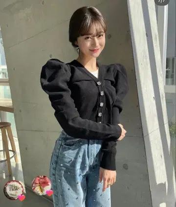 Bibiy. EFFIE PUFF CARDIGAN 가디건