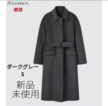 유니클로 x JW Anderson 더블 페이스 코트 (그레이, S)