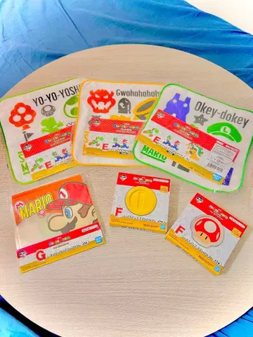 마리오 제일복권 플레이트 포함 5점 세트