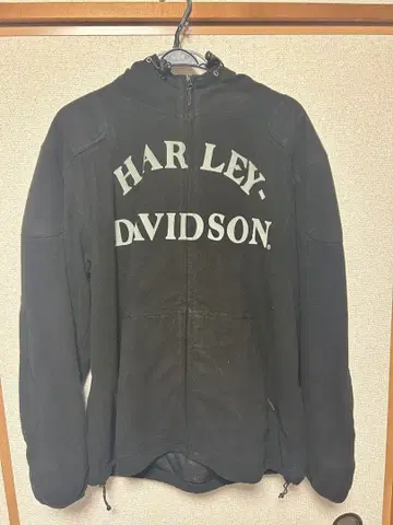 HARLEY-DAVIDSON 후드 부착 블랙 후드티