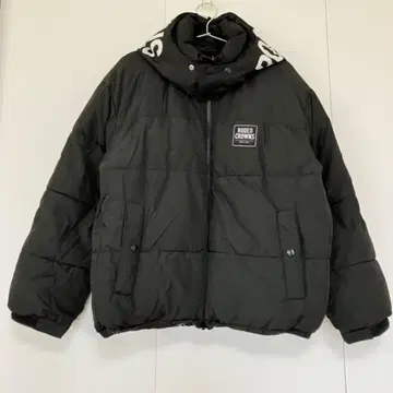 다운 자켓 여성용 블랙 브랜드 로고 다운 코트 숏 미들 기장