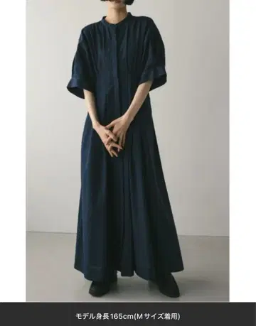 STYLEMIXER 린넨 믹스 셔츠 원피스 네이비 M