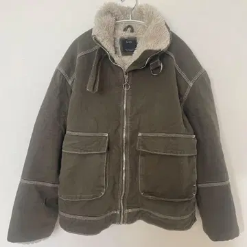 새상품급 플리스 보아 자켓 카키 루즈핏 방한 따뜻한 캐주얼