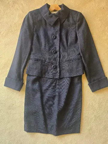 다크 네이비 자켓 스커트 세트