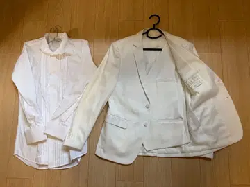 [ 촬영용 ] 화이트 턱시도 L 셔츠 27.0cm 신발 세트