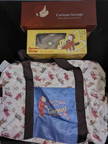 Curious George 세트 (담요 보스턴 백 슬리퍼)