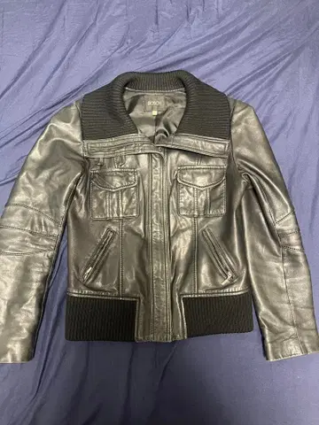 크롭 가죽 자켓 펑크 시크 스타일 다크코어 y2k