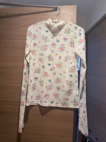 poppy 아사기뇨 시스루 미니 꽃무늬 상의 이너 t셔츠