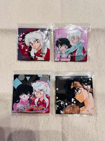 이누야샤 스퀘어 캔뱃지 이누야샤 카고메 코우가