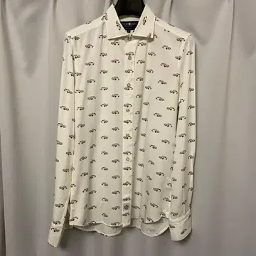 HYDROGEN 하이드로겐 자동차 패턴 레트로카 올 패턴 셔츠