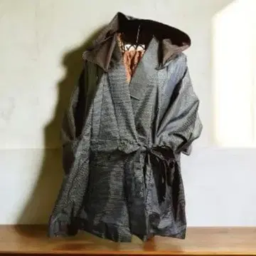 남자 오시마 소매 리메이크 후드 부착 반텐 코트풍