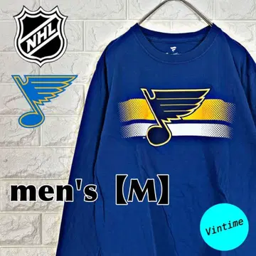 V846 [NHL] 프린트 롱 슬리브 [남성용 M] 블루