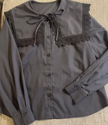 GU 큰 옷깃 블라우스