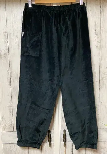 SOU SOU 면린넨 비로드 주름 몸빼