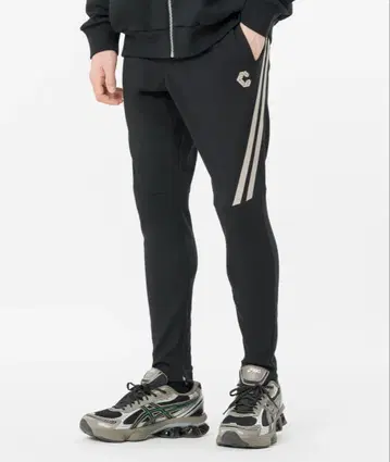 크로노스 CRONOS 슬림핏 팬츠 블랙 x 베이지 L 사이즈