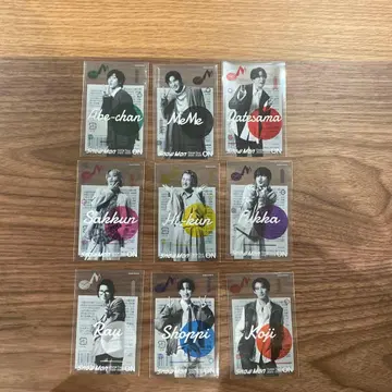 SnowMan 클리어 스티커 전원 9장 세트 컴플리트