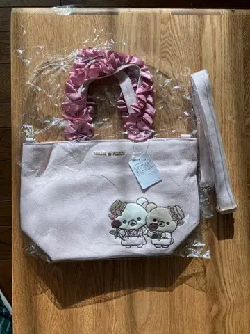 메종 드 플뢰르 새상품 리락쿠마 2way 토트백 핑크