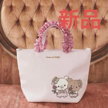 메종 드 플뢰르 새상품 리락쿠마 2way 토트백 핑크